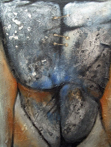 "Blue Torso" Mixed media Canvas Others