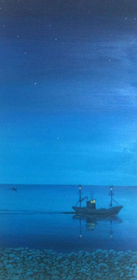 Marina Azul Acrylic Canvas Marine Painting