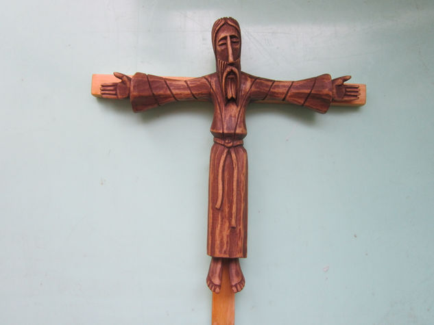 Cristo románico F Madera Figurativa