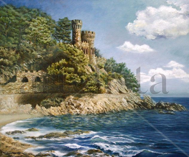 Castell en Lloret de mar Oil Canvas Landscaping