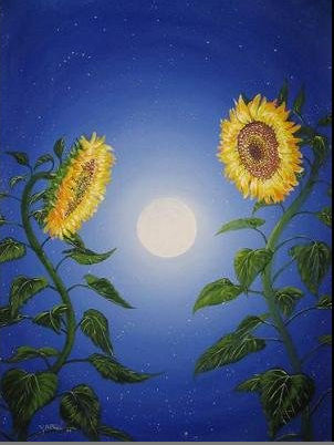 Girasoles Románticos Acrylic Canvas Floral Painting