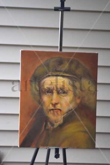 autorretrato de Rembrandt Oil Canvas Portrait