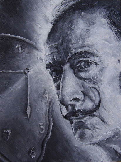 Dalí Oil Panel Portrait