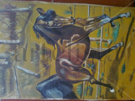 Caballo con brios.