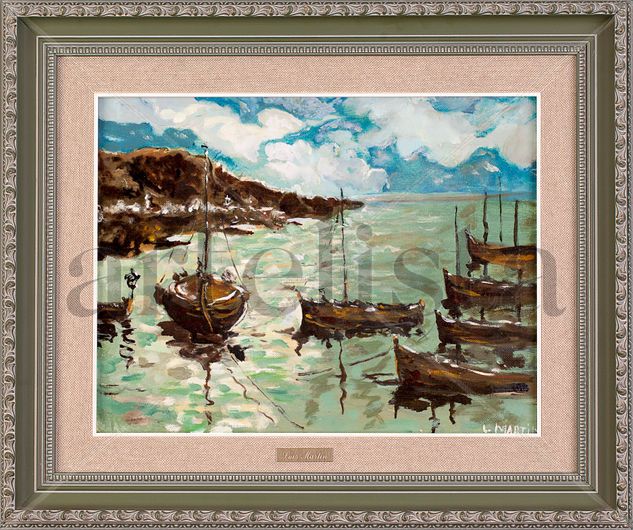 Pueblo de Castellon Oil Canvas Marine Painting