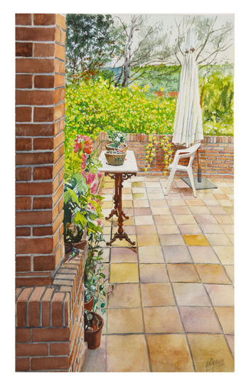 La Terraza de mi Casa Watercolour Paper Landscaping