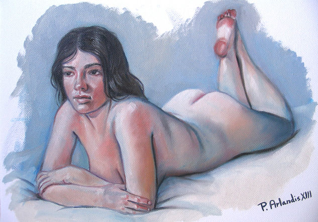 Desnudo A4 05 Oil Textile Nude Paintings