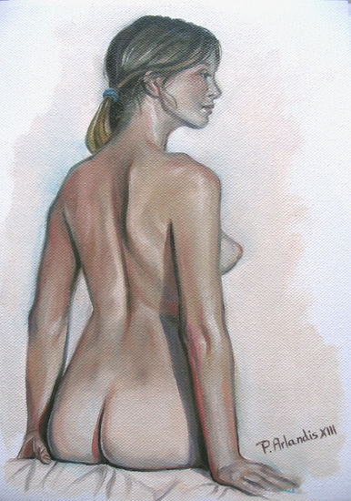 Desnudo A4 10 Oil Textile Nude Paintings