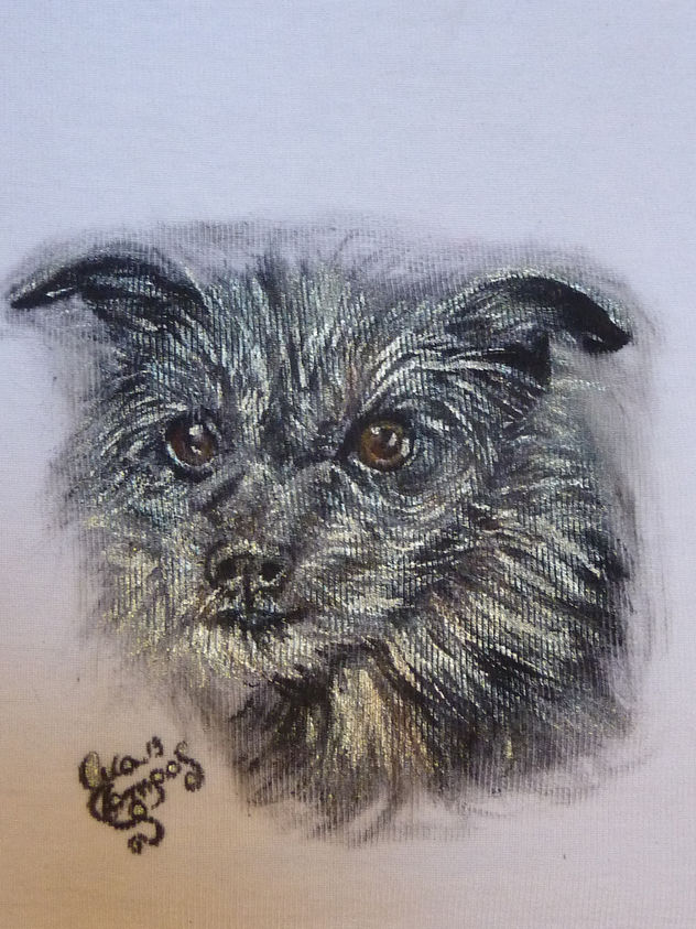 Retrato de Ninfa sobre camiseta