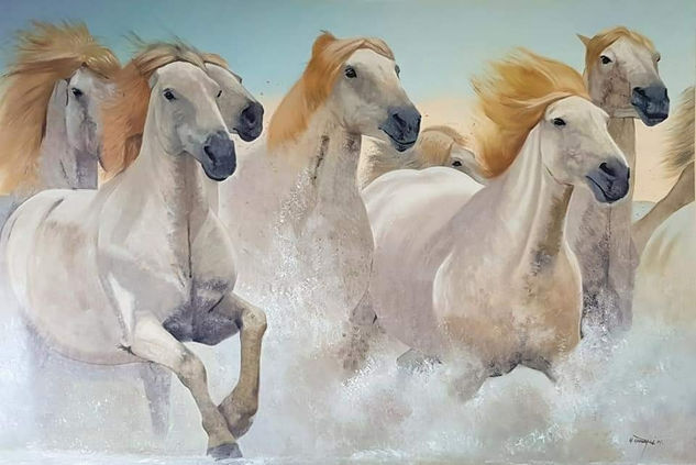 CAMARGUE Oil Canvas Animals