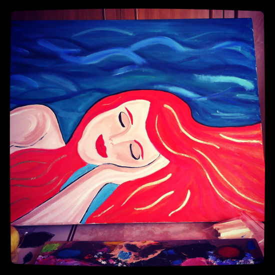 La Sirena Oil Canvas Figure Painting