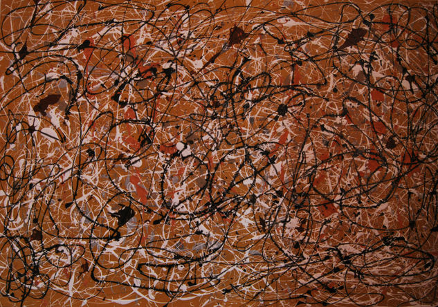 tardor (tribut a Jackson Pollock) Mixed media Canvas Others