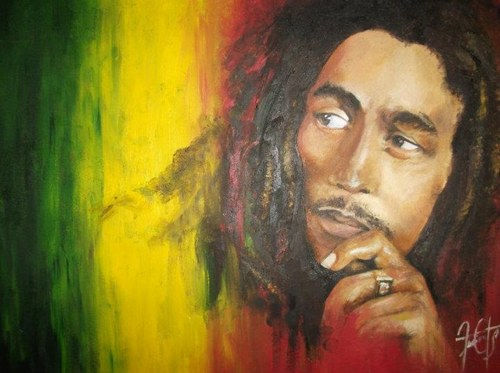 Bob Marley Oil Canvas Portrait