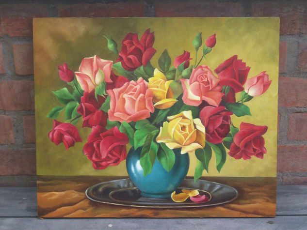 rosas Oil Canvas Floral Painting