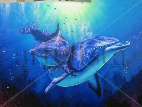 Delfines dentro del...
