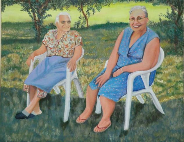 G03 Enriqueta y Emma (2013) Óleo Lienzo Retrato