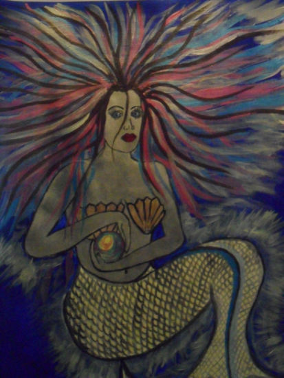 Sirena Acrylic Paper Figure Painting