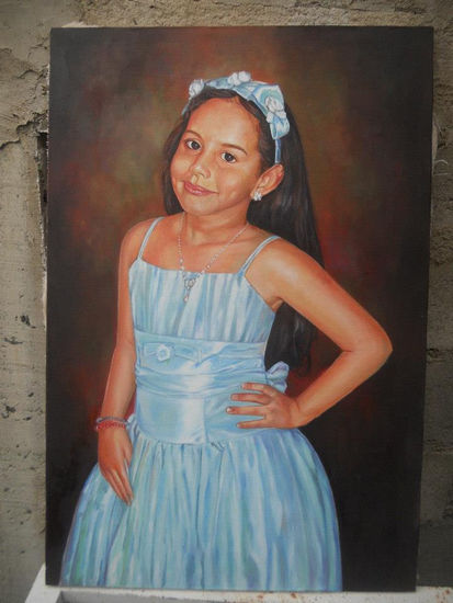 retrato de angelica Oil Canvas Portrait