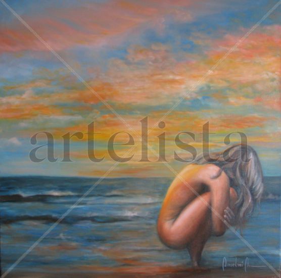 DANDOLE LA ESPALDA Oil Canvas Figure Painting