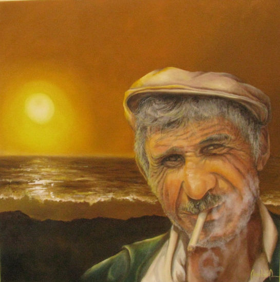 EL PESCADOR Óleo Lienzo Retrato