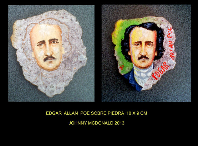 EDGAR ALLAN POE,  ACUARELA Watercolour Others Portrait