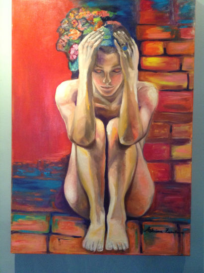 Mis pensamientos Oil Canvas Nude Paintings