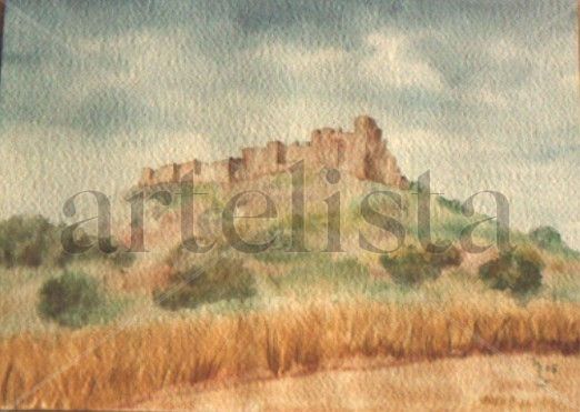 CASTILLO DE GORMAZ Acuarela Papel Paisaje