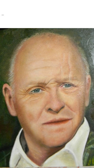 A. Hopkins Oil Canvas Portrait