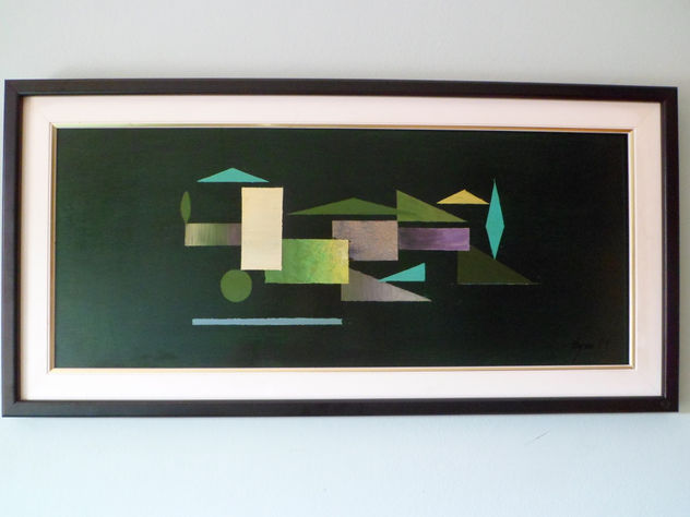 Cuadro al estilo PGP sobre table de 80x39 cm