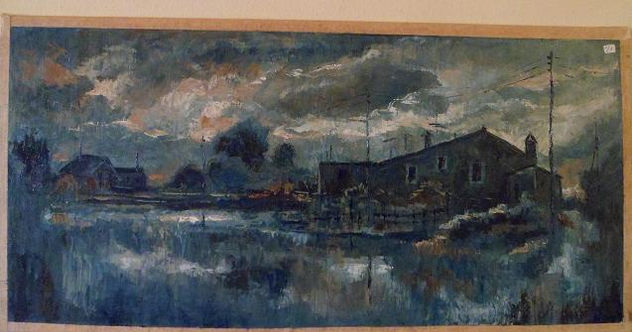 Cuadro al estilo realista sobre tabla de 61x30 cm