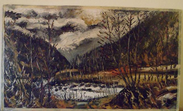 Cuadro al estilo realista sobre tabla de 61x36 cm