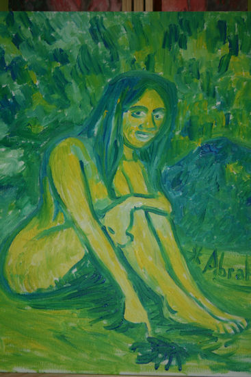 desnudo amarillo Oil Canvas Nude Paintings