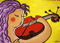dama con violin
