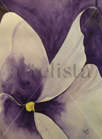 Violeta Watercolour Paper Floral Painting