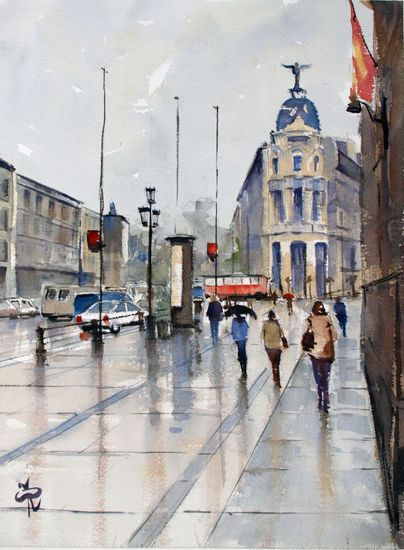 GRAN VIA-ALCALÁ Watercolour Paper Landscaping