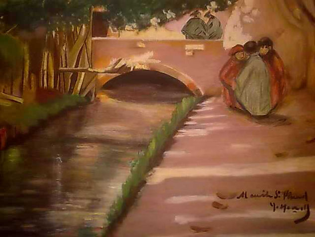 Acequia de Montjuich, de Nonell (Reproducción) Oil Canvas Landscaping