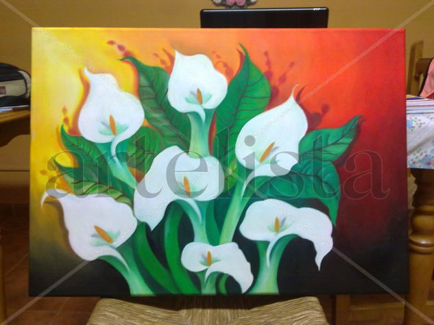 FLORES AL OLEO Oil Canvas Floral Painting