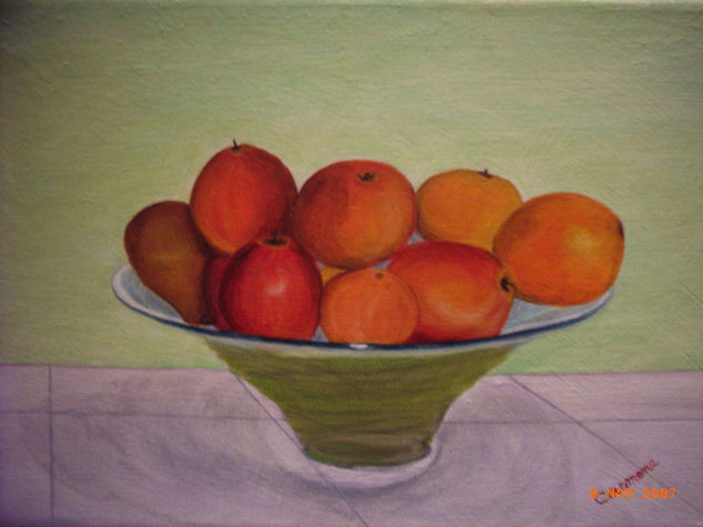 Bowl de Frutas Oil Canvas Others