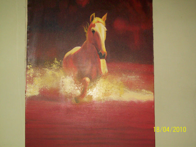 El caballo y el río Oil Canvas Animals