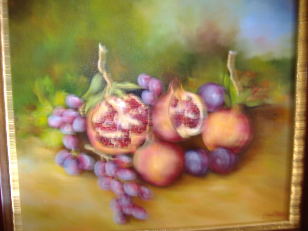 Bodegón de uvas y granadas