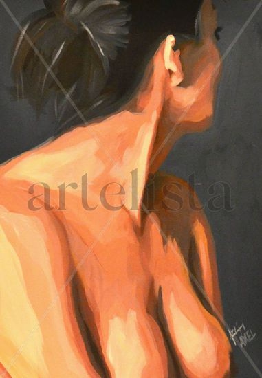 reflexión Oil Card Nude Paintings