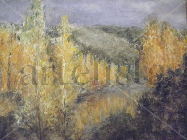 Atardecer de invierno Oil Canvas Landscaping