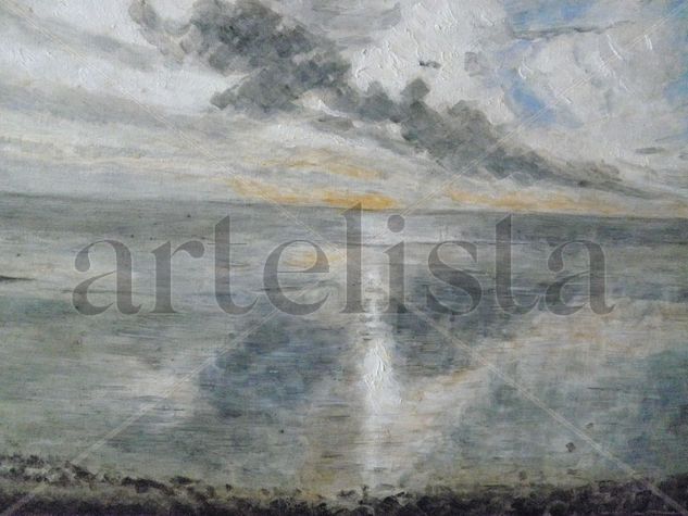 Atardecer en Mancora Oil Canvas Marine Painting