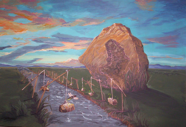 La madre de las angustias Acrylic Card Landscaping