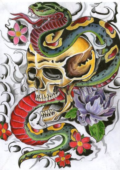 serpientes y calaveras Pencil