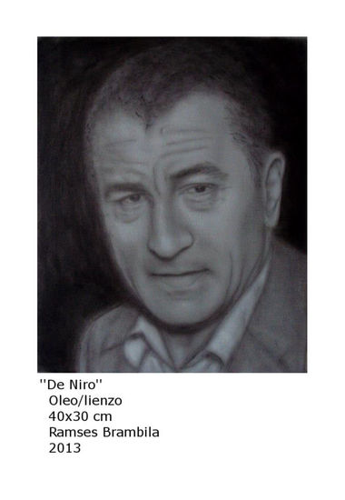 Robert De Niro Oil Canvas Portrait