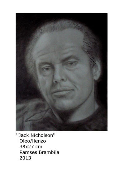 Jack Nicholson Óleo Lienzo Retrato