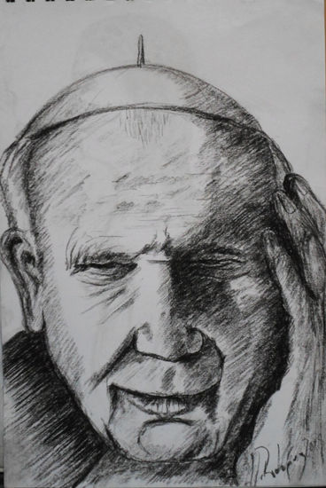 juan pablo segundo, año 2005, constt, chile. Charcoal