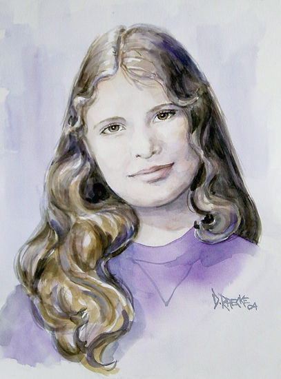 Samantha Watercolour Card Portrait