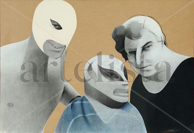 Dos luchadores mexicanos y su manager